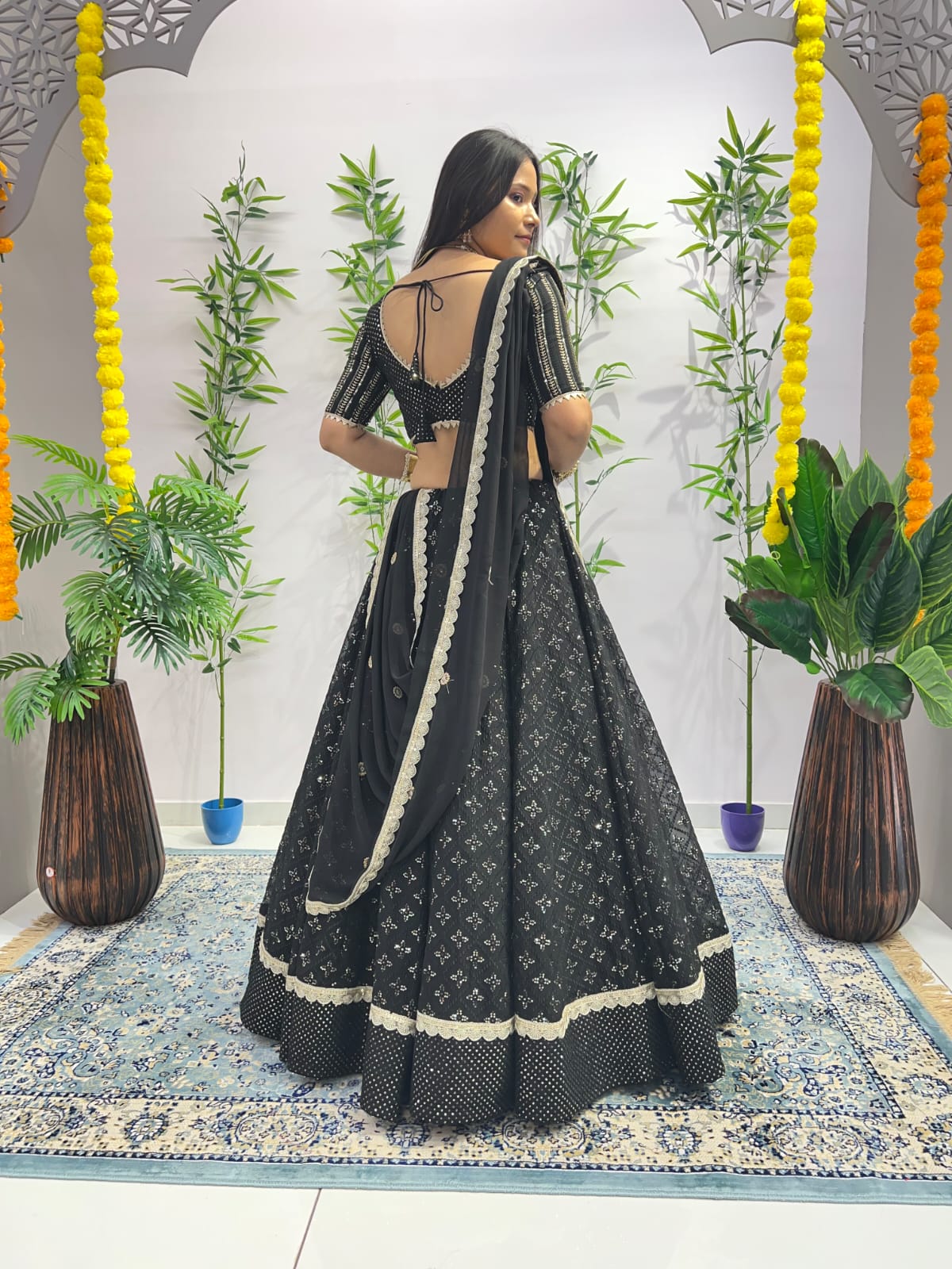 Chamkila Black Lahenga Choli