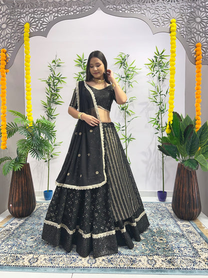 Chamkila Black Lahenga Choli