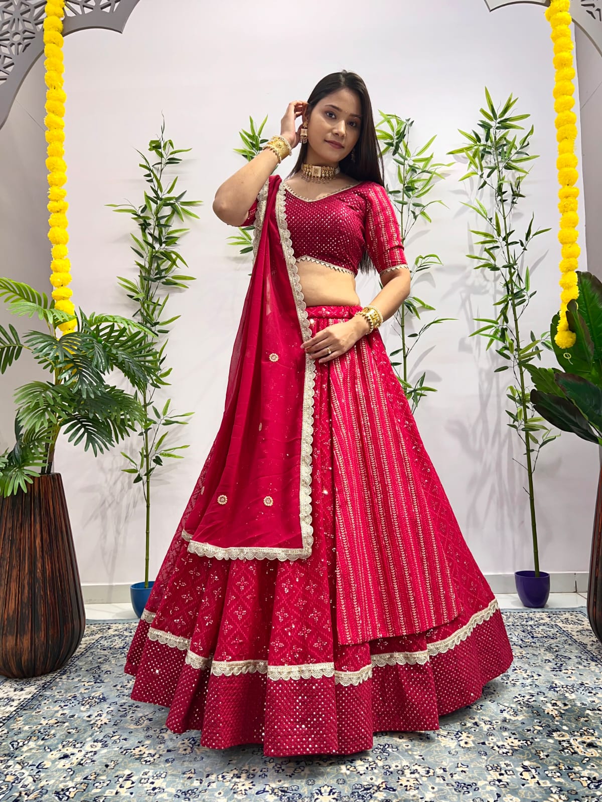 Chamkila Rani Pink Lahenga Choli