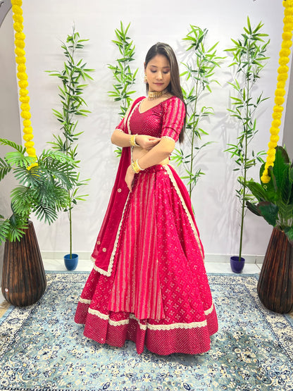 Chamkila Rani Pink Lahenga Choli