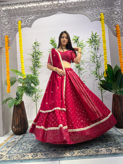 Chamkila Rani Pink Lahenga Choli