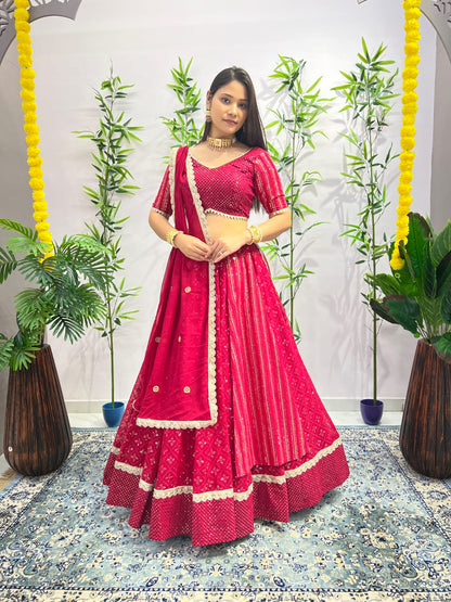 Chamkila Rani Pink Lahenga Choli