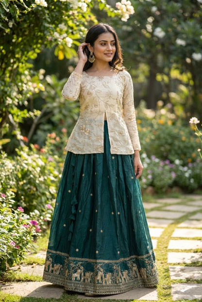 Fendy Silk | Croptop Lehenga