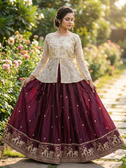 Fendy Silk | Croptop Lehenga