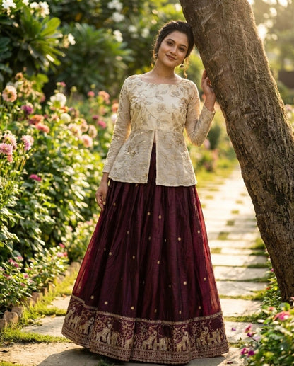 Fendy Silk | Croptop Lehenga