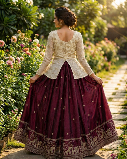 Fendy Silk | Croptop Lehenga