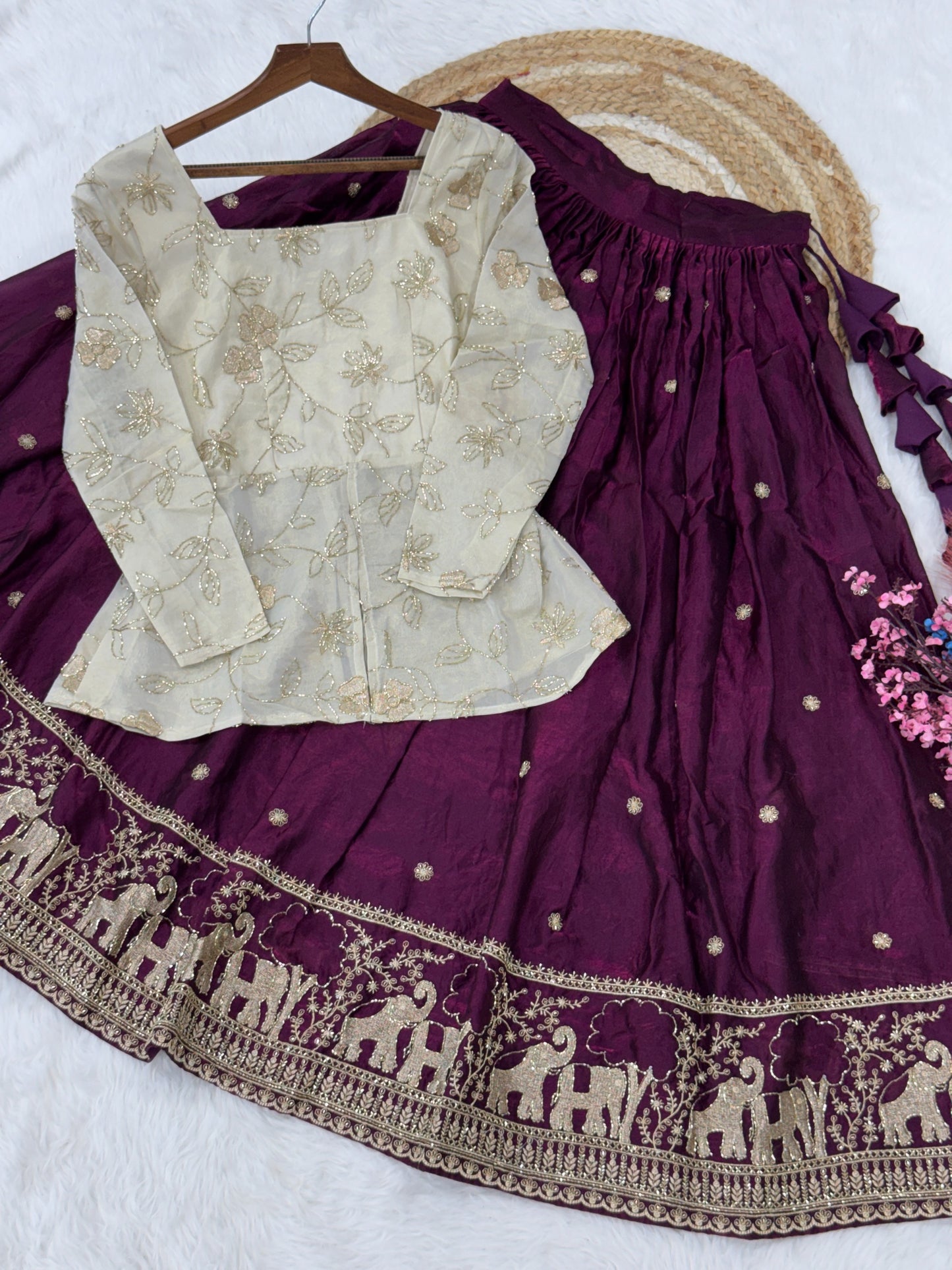 Fendy Silk | Croptop Lehenga