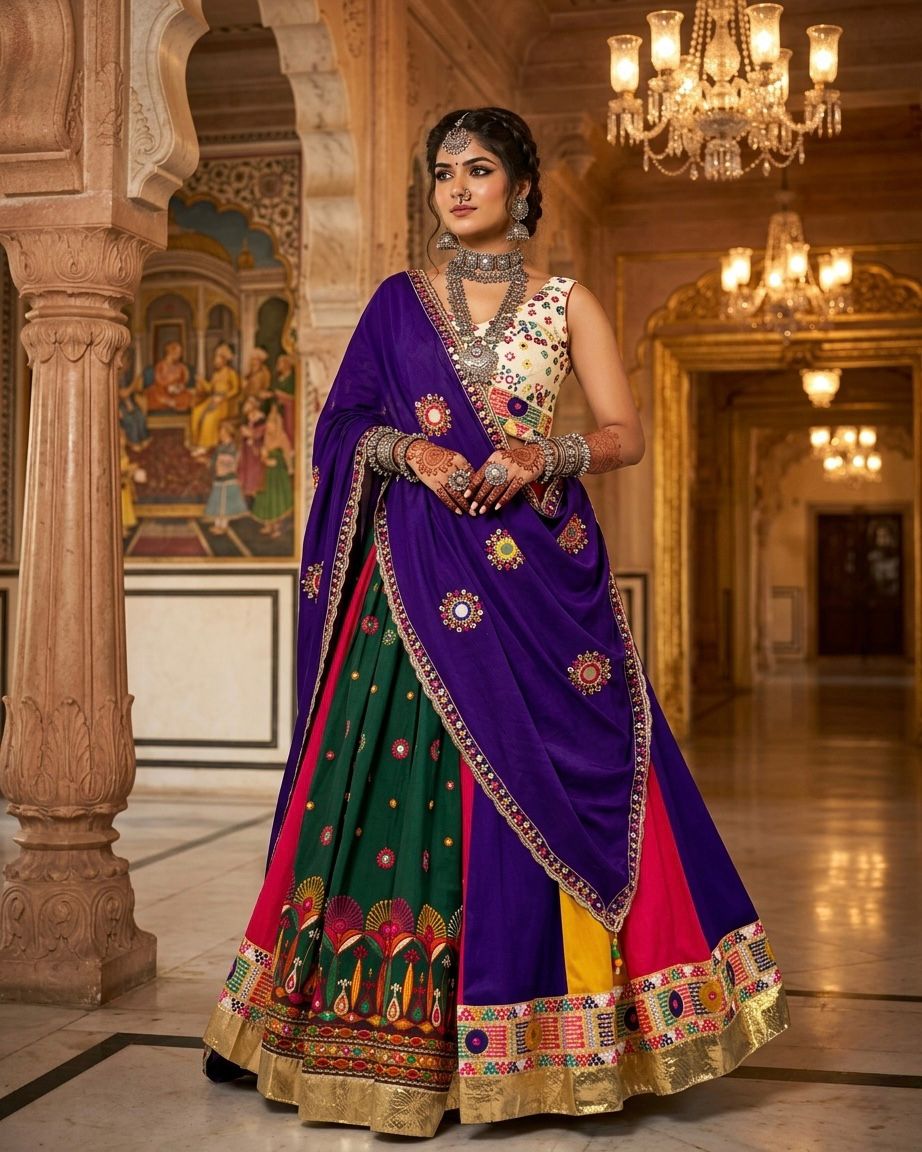 Raas Rang Multicolor Panel Choli | Navratri