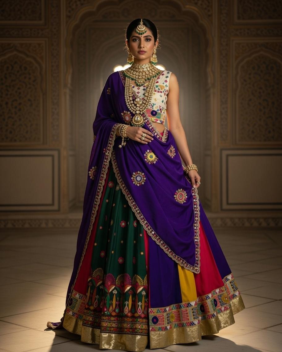 Raas Rang Multicolor Panel Choli | Navratri