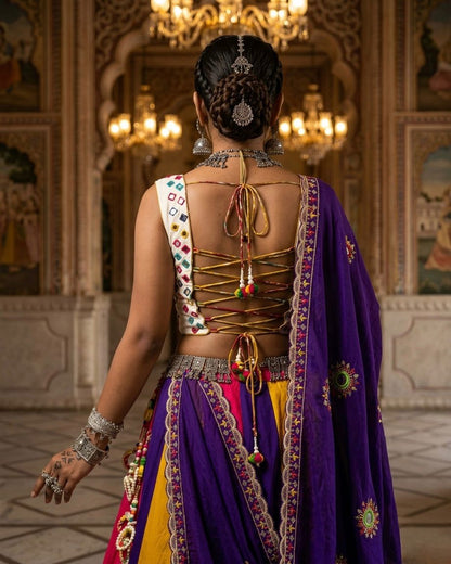Raas Rang Multicolor Panel Choli | Navratri