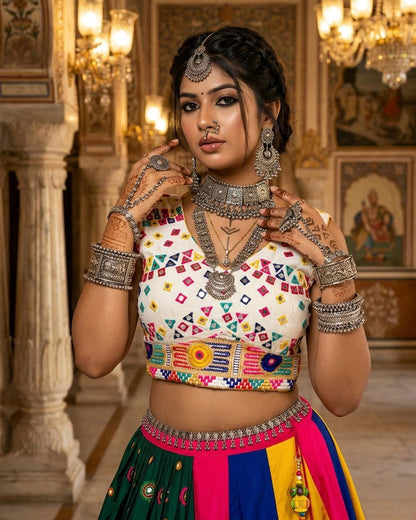 Raas Rang Multicolor Panel Choli | Navratri
