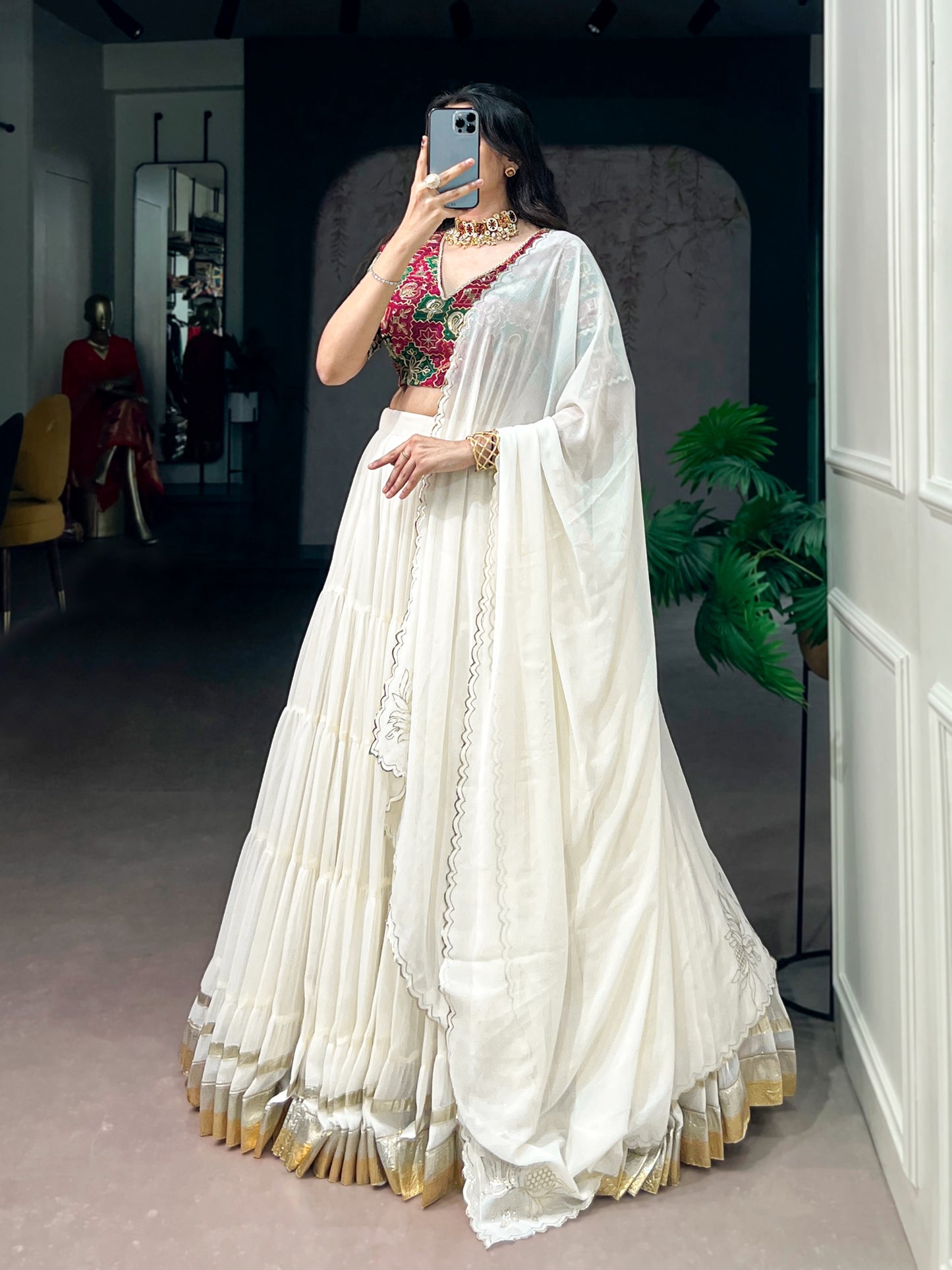 Marble with Bandhej Navratri Concept
