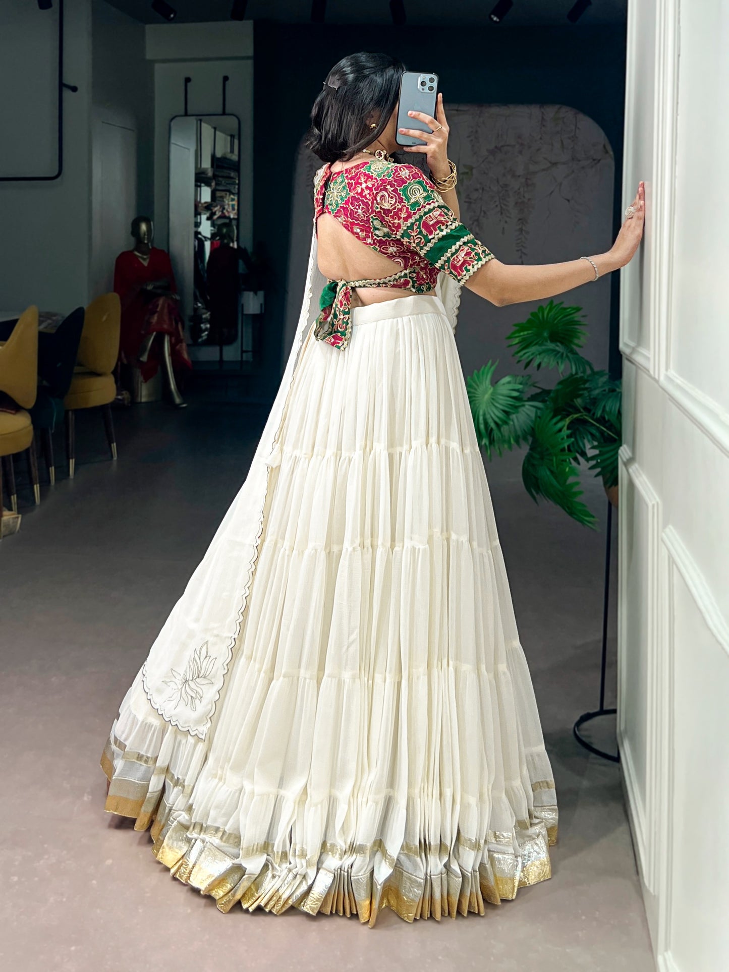 Marble with Bandhej Navratri Concept