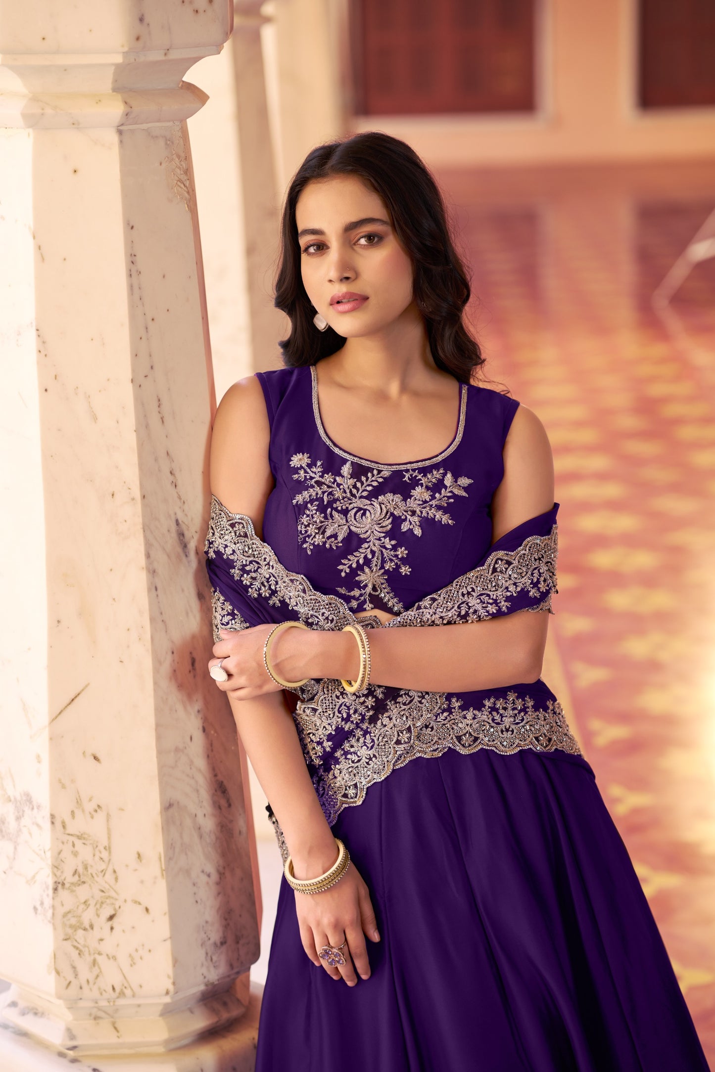 Regal Mist Designer Ensemble | Purple Wedding Lehenga