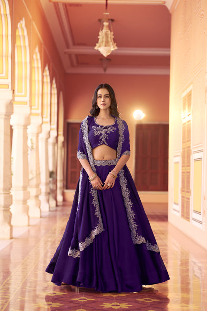Regal Mist Designer Ensemble | Purple Wedding Lehenga