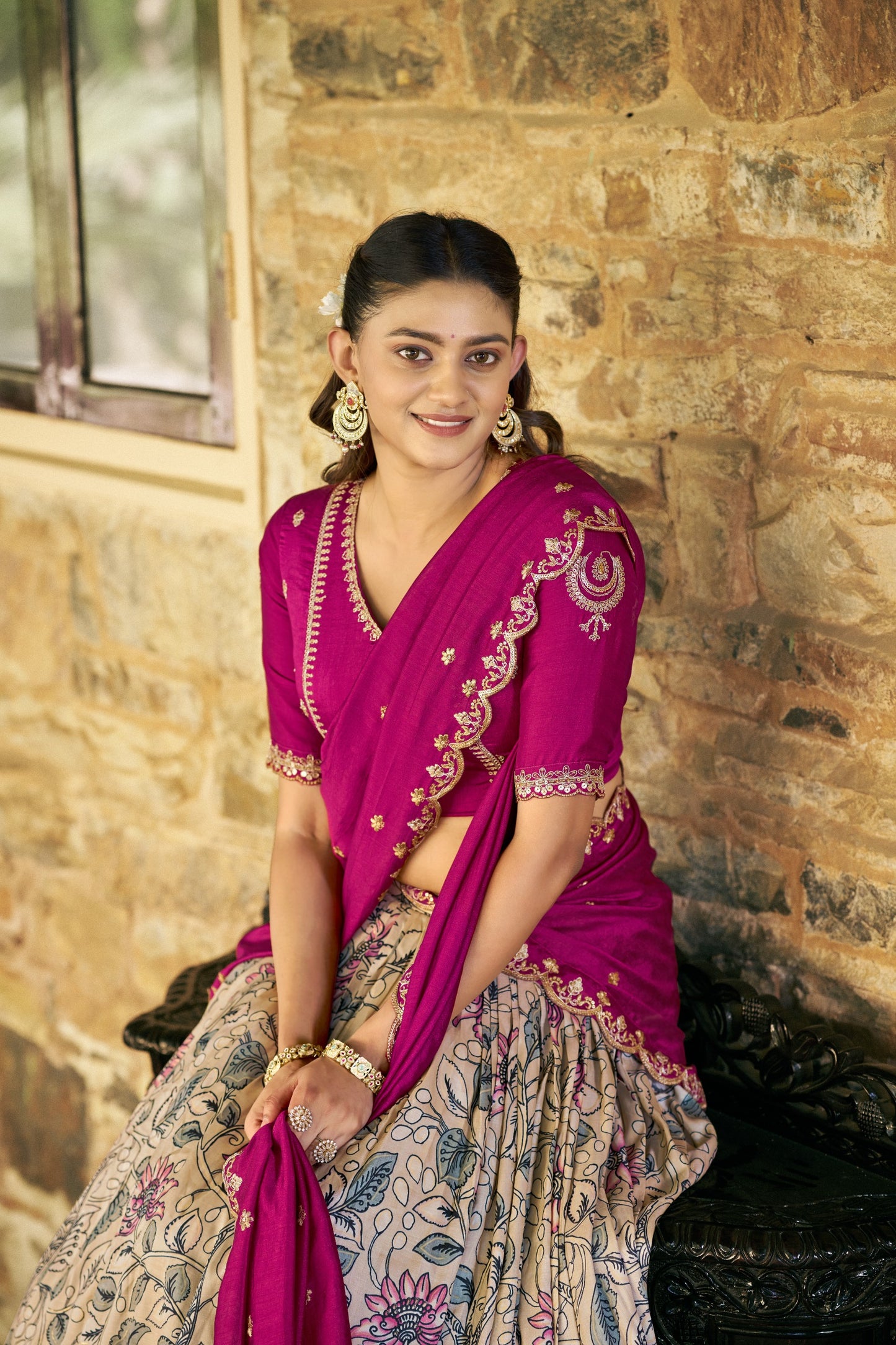 Kalamkari Lehenga Set