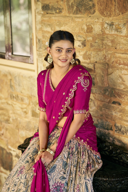 Kalamkari Lehenga Set