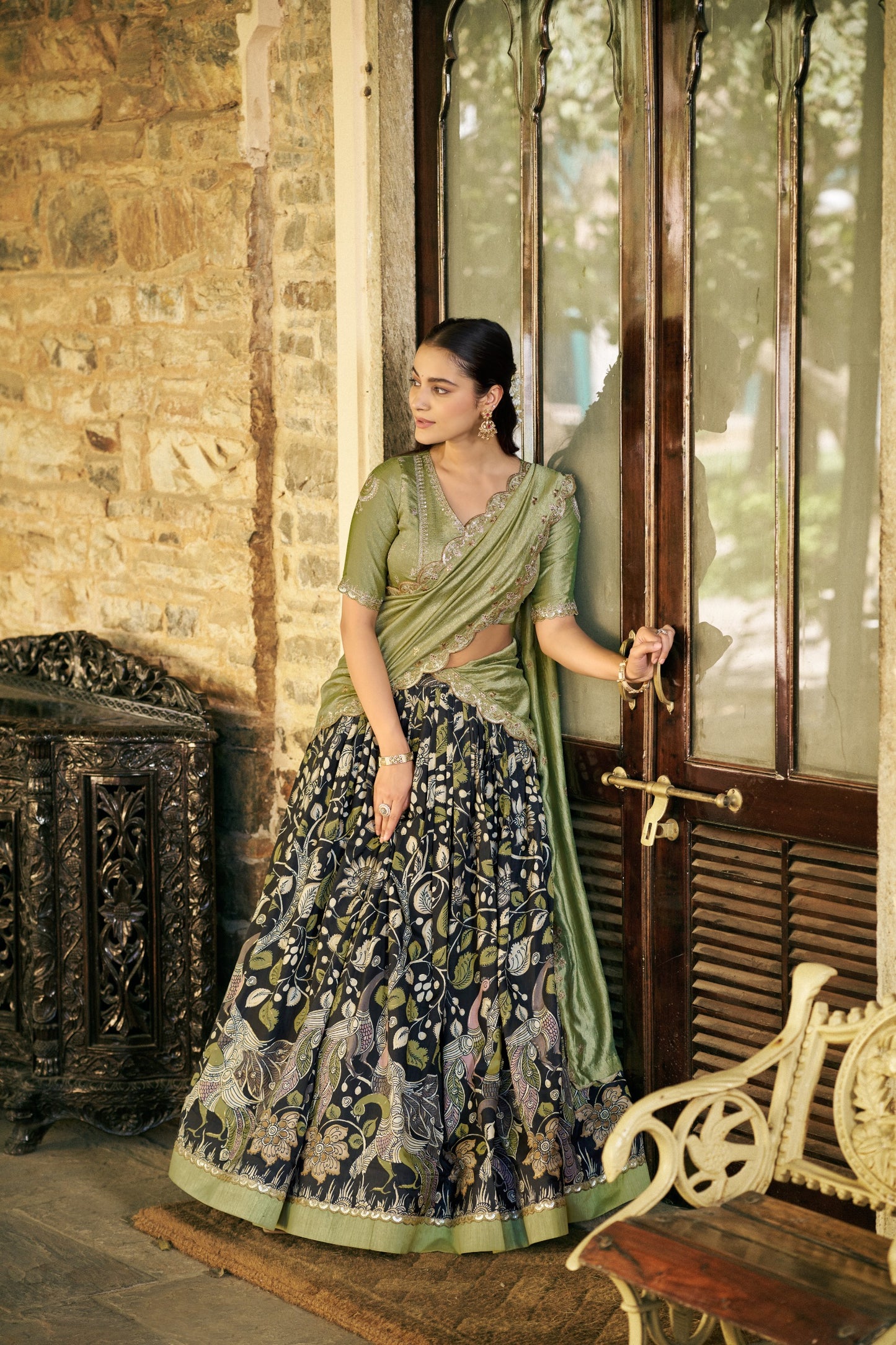 Kalamkari Lehenga Set