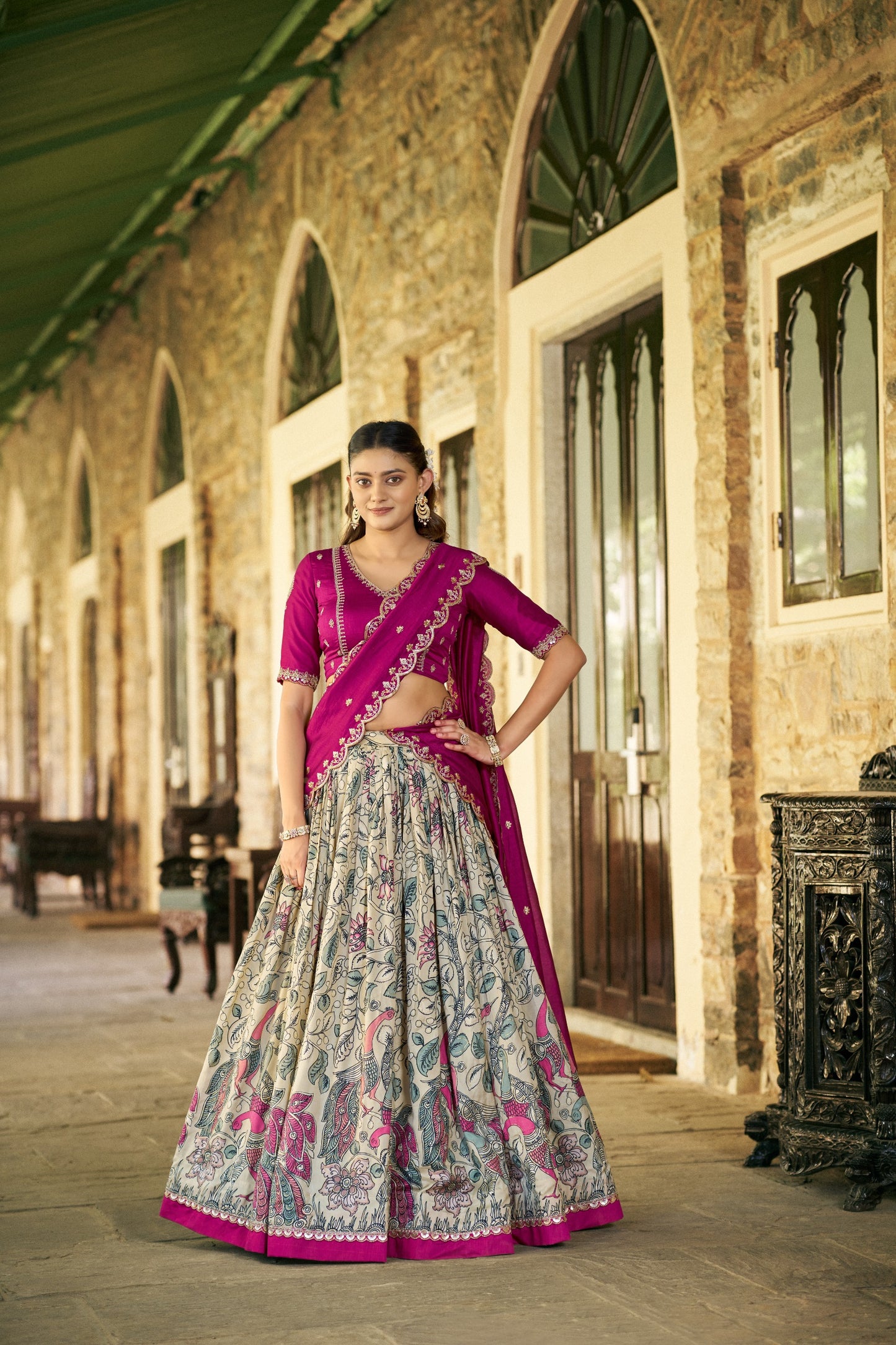 Kalamkari Lehenga Set