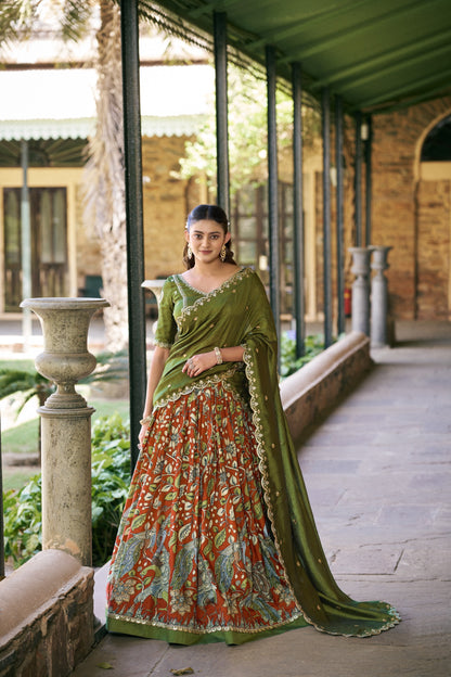 Kalamkari Lehenga Set