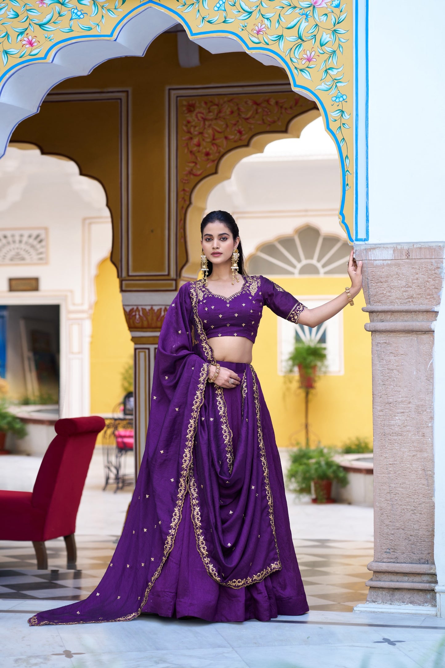 Emerald Royal Elegance | Wedding NC Silk Lehenga |