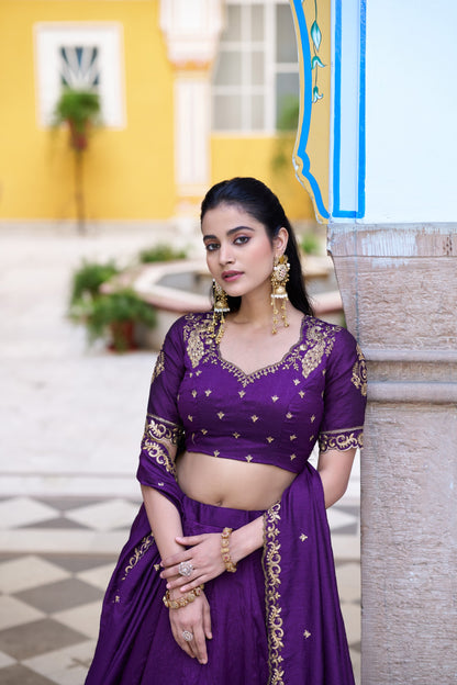 Emerald Royal Elegance | Wedding NC Silk Lehenga |