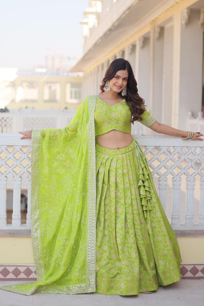 Viscose Jacquard Lehenga Choli