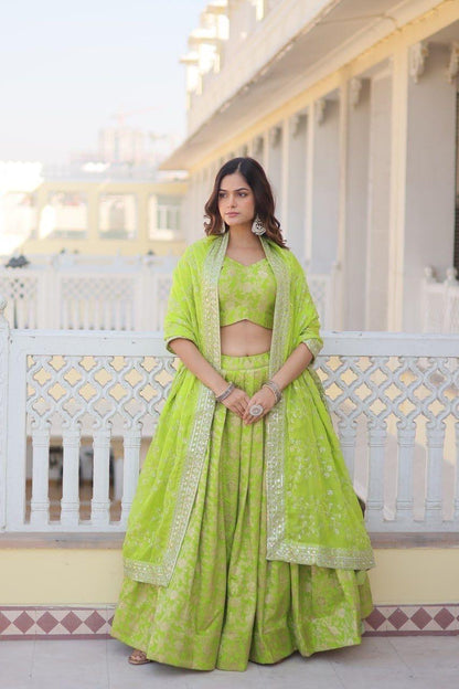 Viscose Jacquard Lehenga Choli
