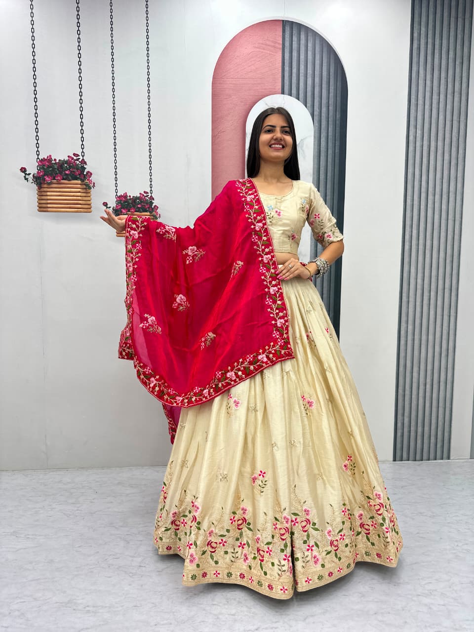 New Designer Chinon Lehenga Choli