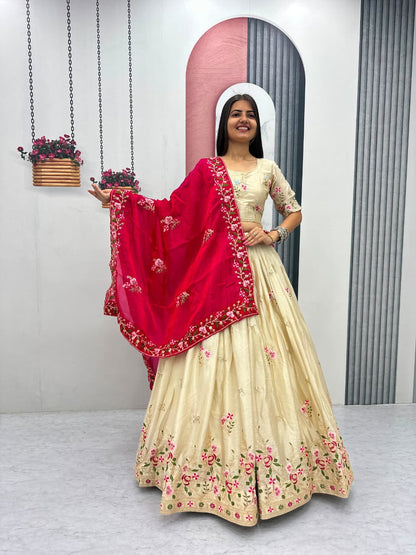 New Designer Chinon Lehenga Choli