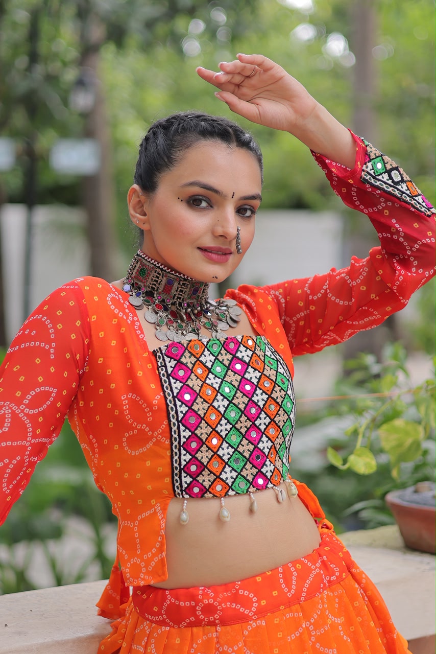Bandhej with Kutchi Concept | Navratri