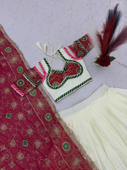 Navratri Special Roman Silk Lehenga