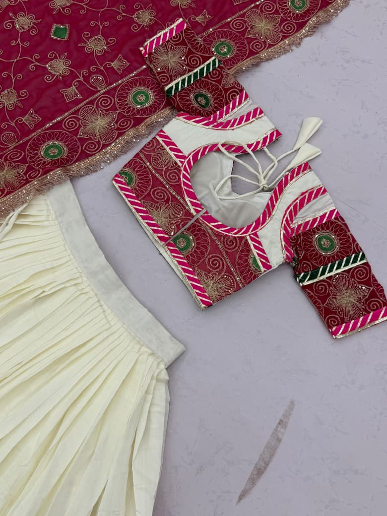 Navratri Special Roman Silk Lehenga