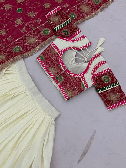 Navratri Special Roman Silk Lehenga