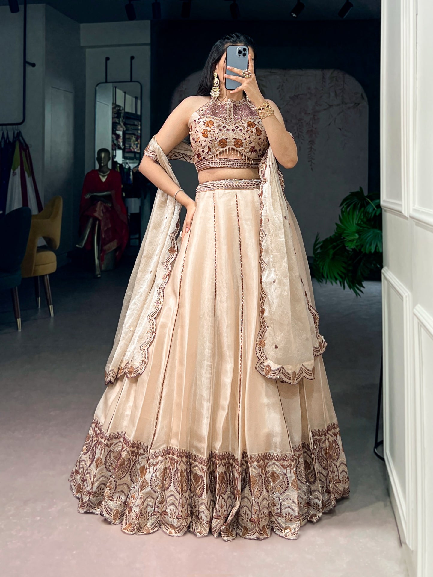 Wedding Special Spider Crush Lehenga