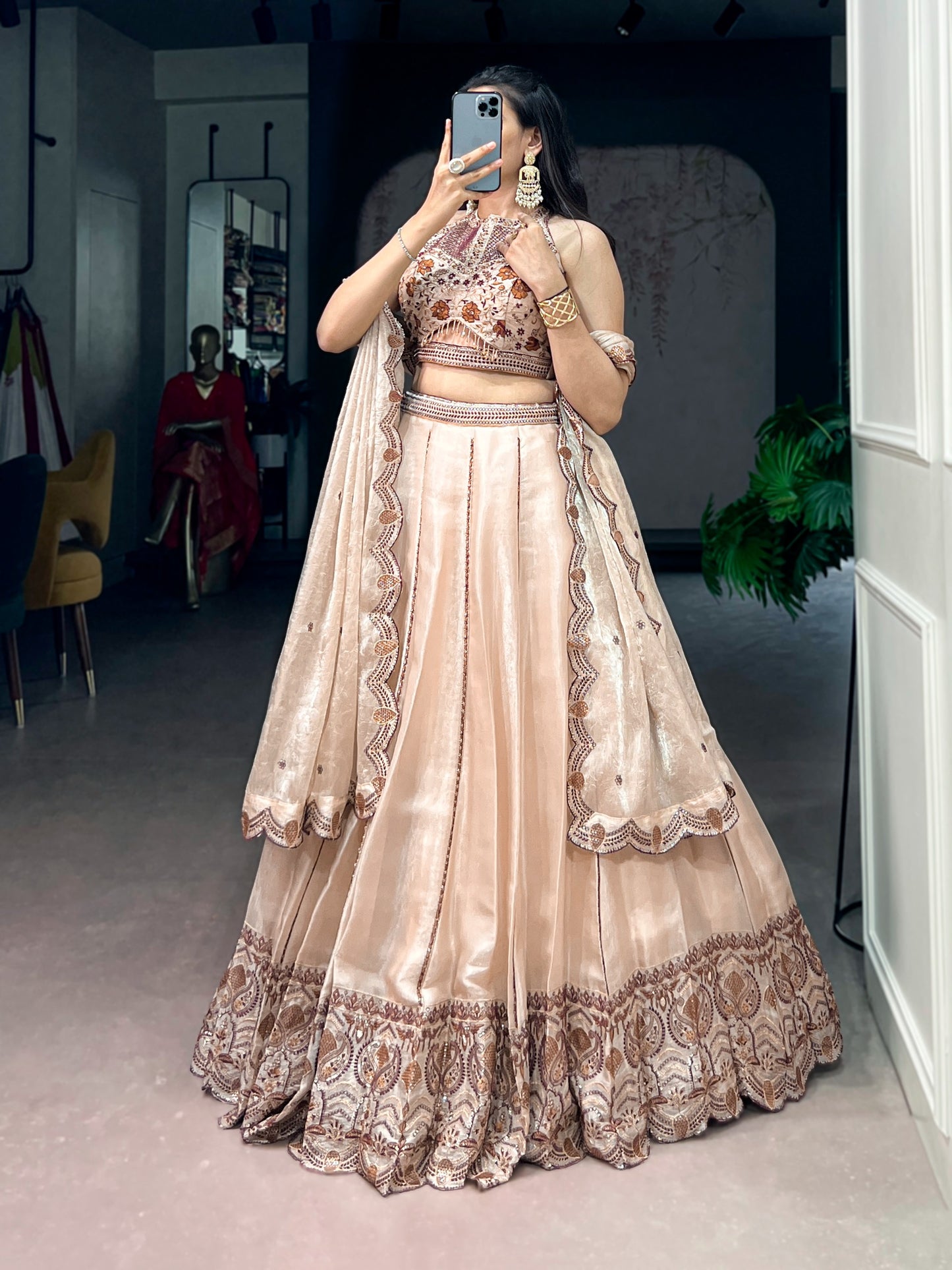 Wedding Special Spider Crush Lehenga