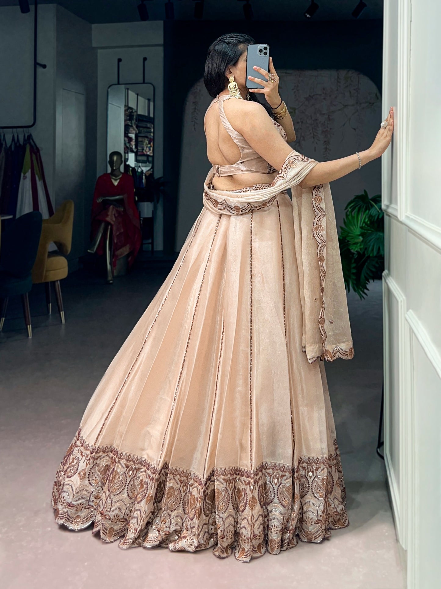 Wedding Special Spider Crush Lehenga