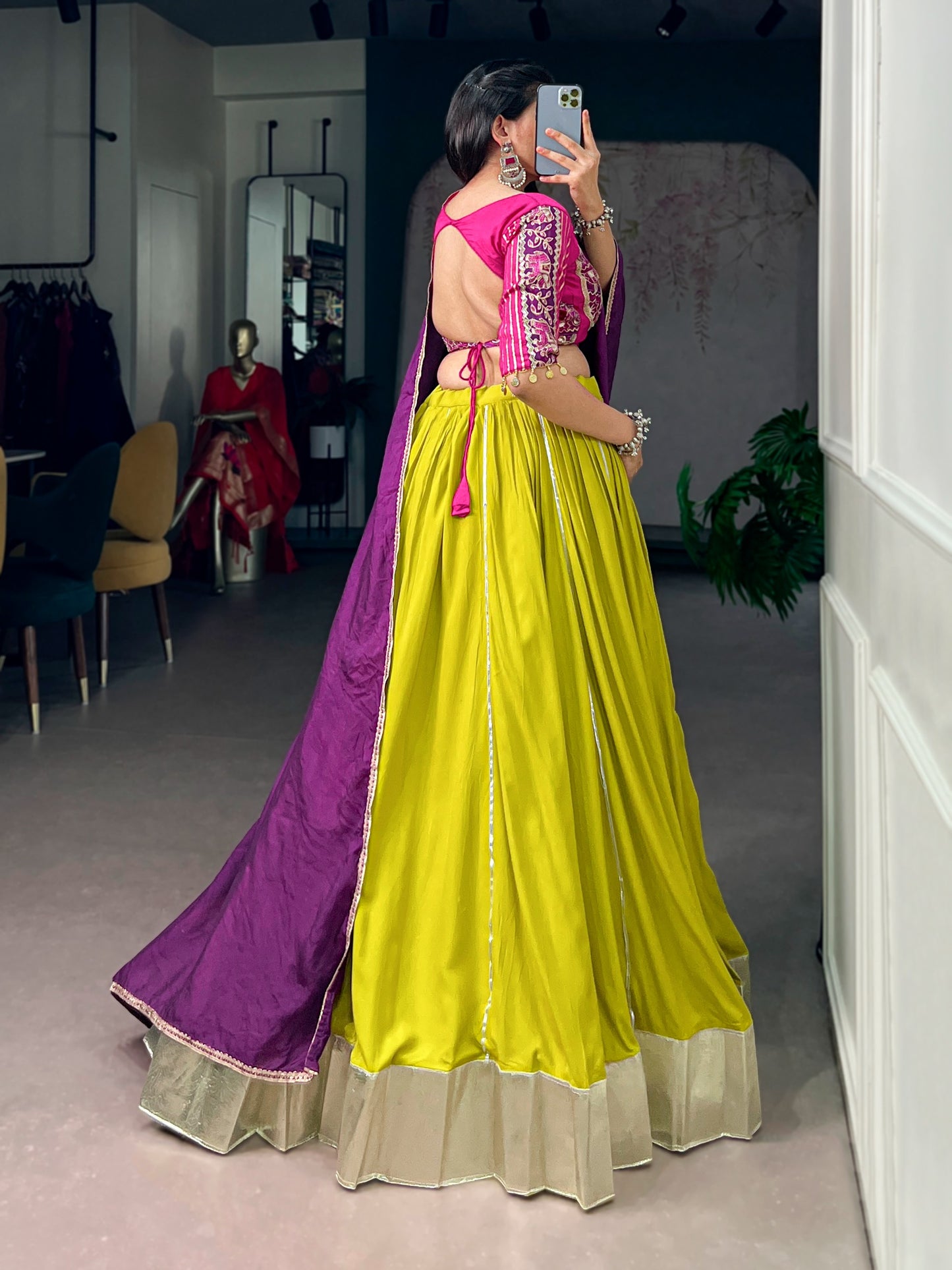 Cotton with Chanderi Navratri Set