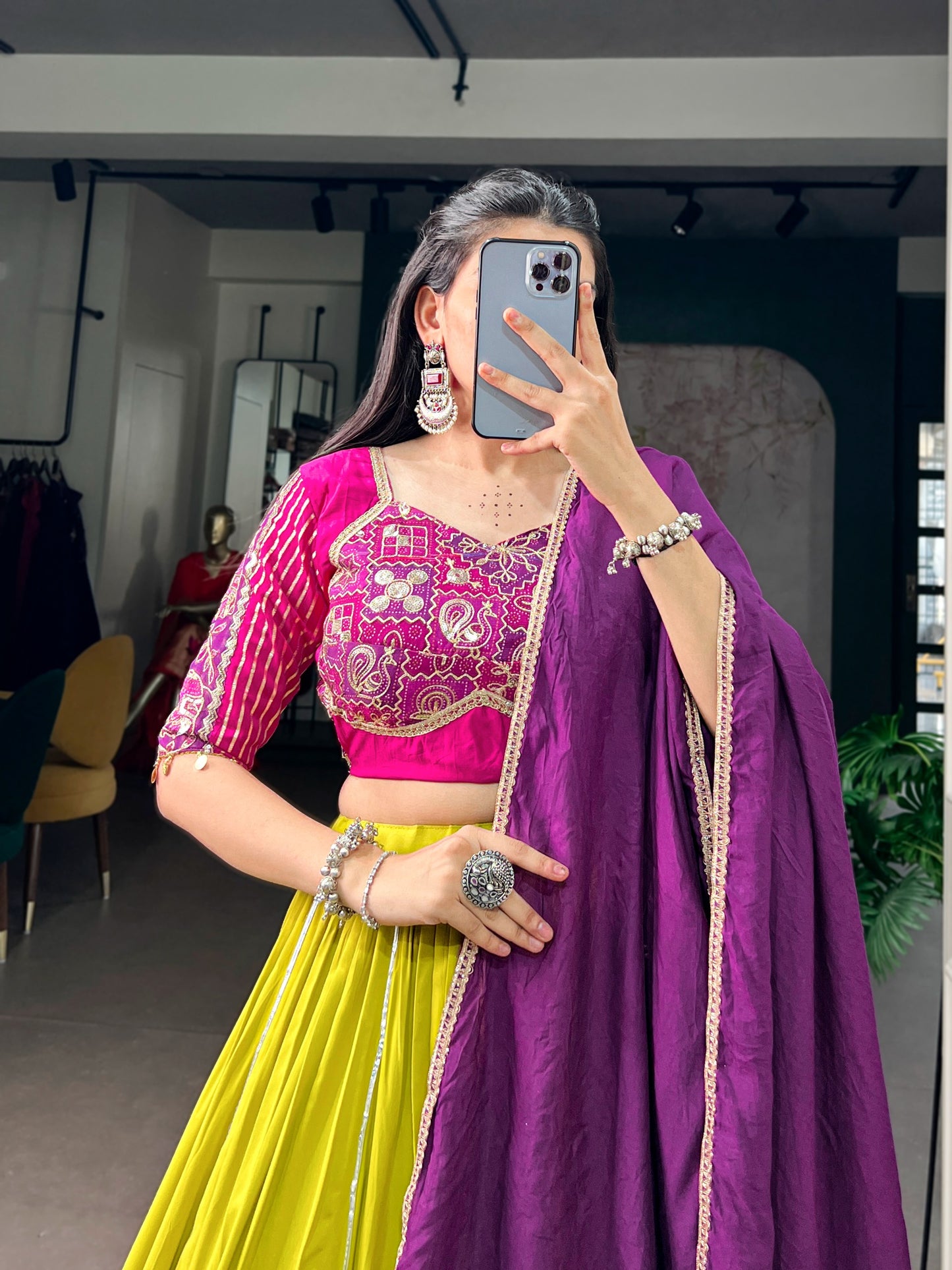 Cotton with Chanderi Navratri Set
