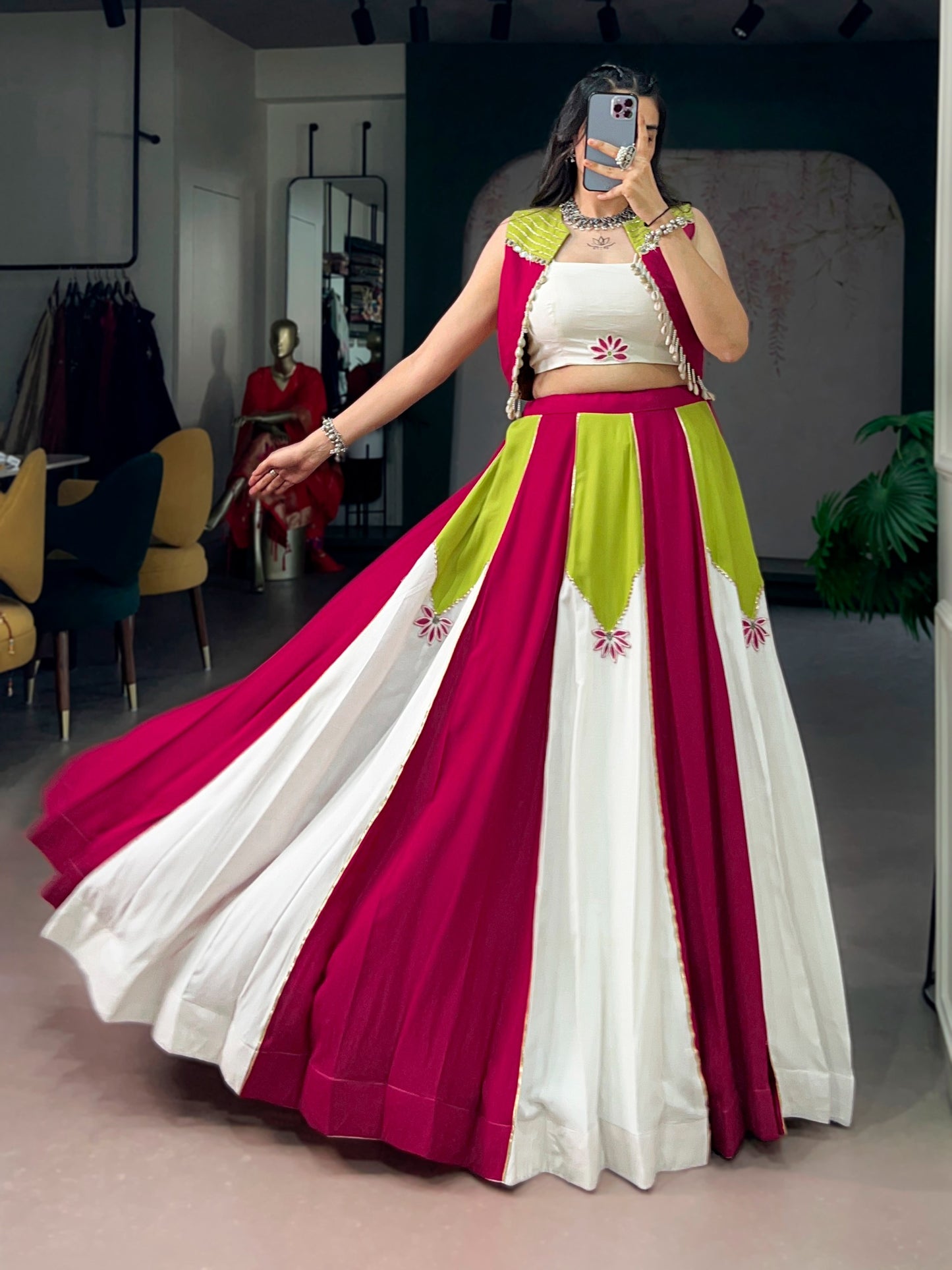 Pure Reyon Navratri Three Piece Set