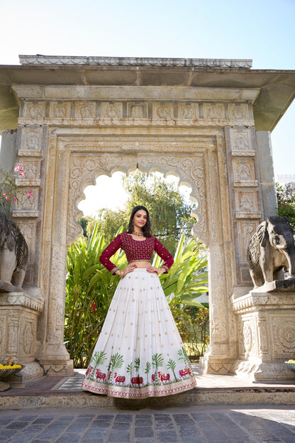Whispering charm through delicate embroidery