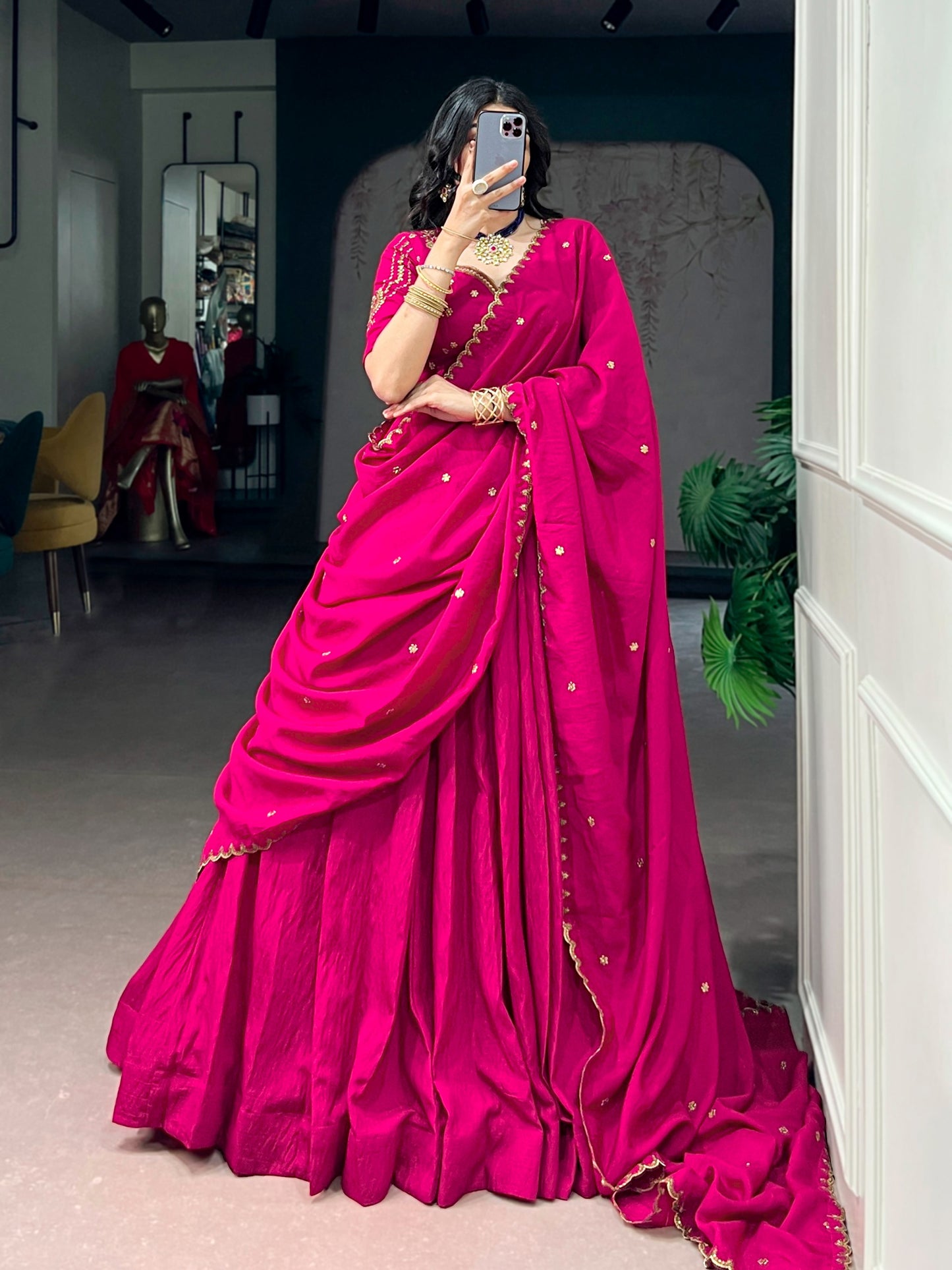 Emerald Royal Elegance | Wedding NC Silk Lehenga |