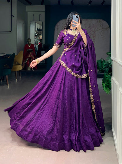 Emerald Royal Elegance | Wedding NC Silk Lehenga |