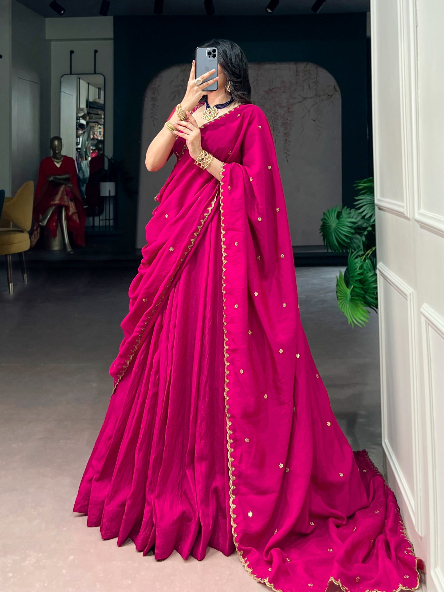 Emerald Royal Elegance | Wedding NC Silk Lehenga |