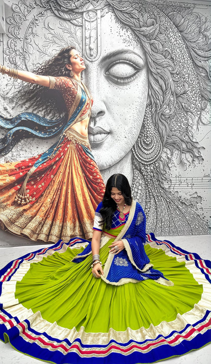 Cotton with Vintage Navartri Outfit