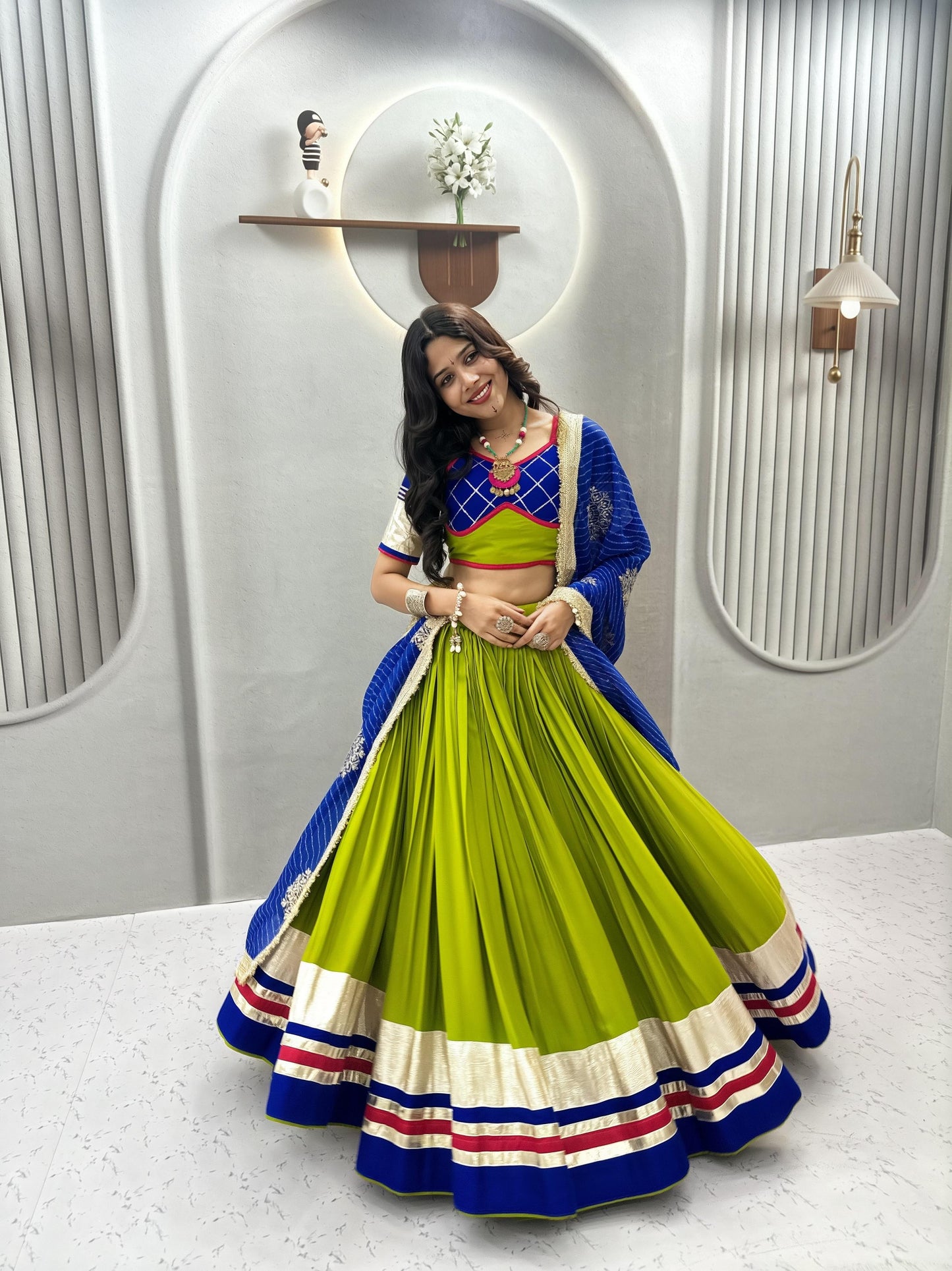 Cotton with Vintage Navartri Outfit