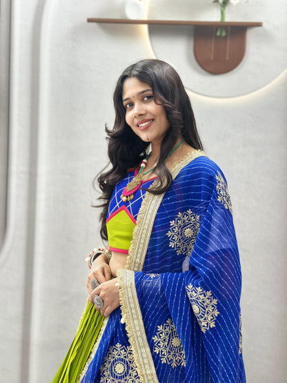 Cotton with Vintage Navartri Outfit