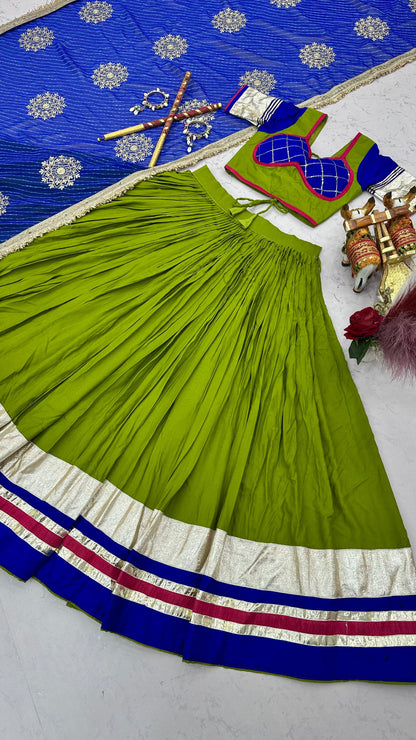 Cotton with Vintage Navartri Outfit