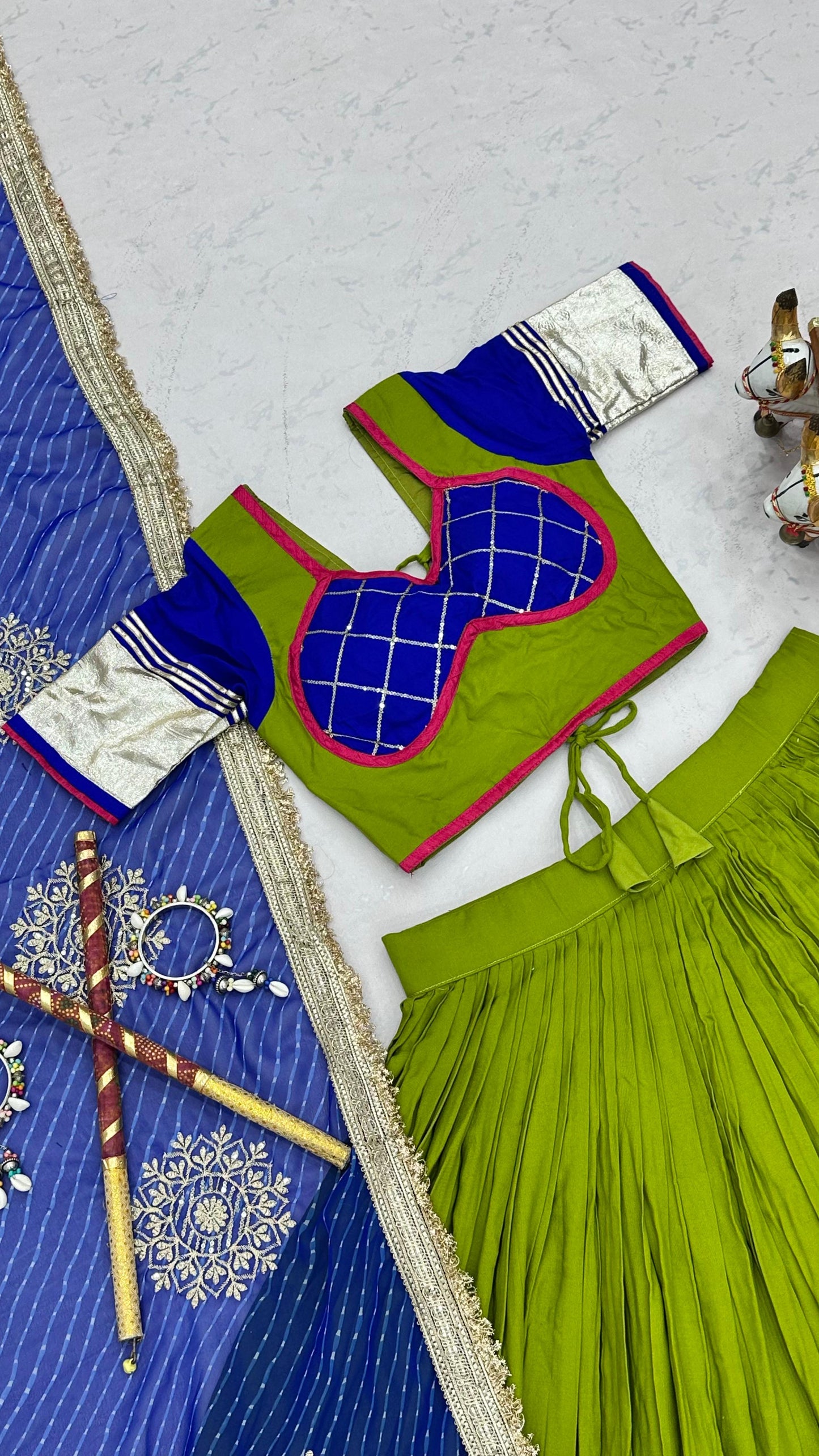 Cotton with Vintage Navartri Outfit