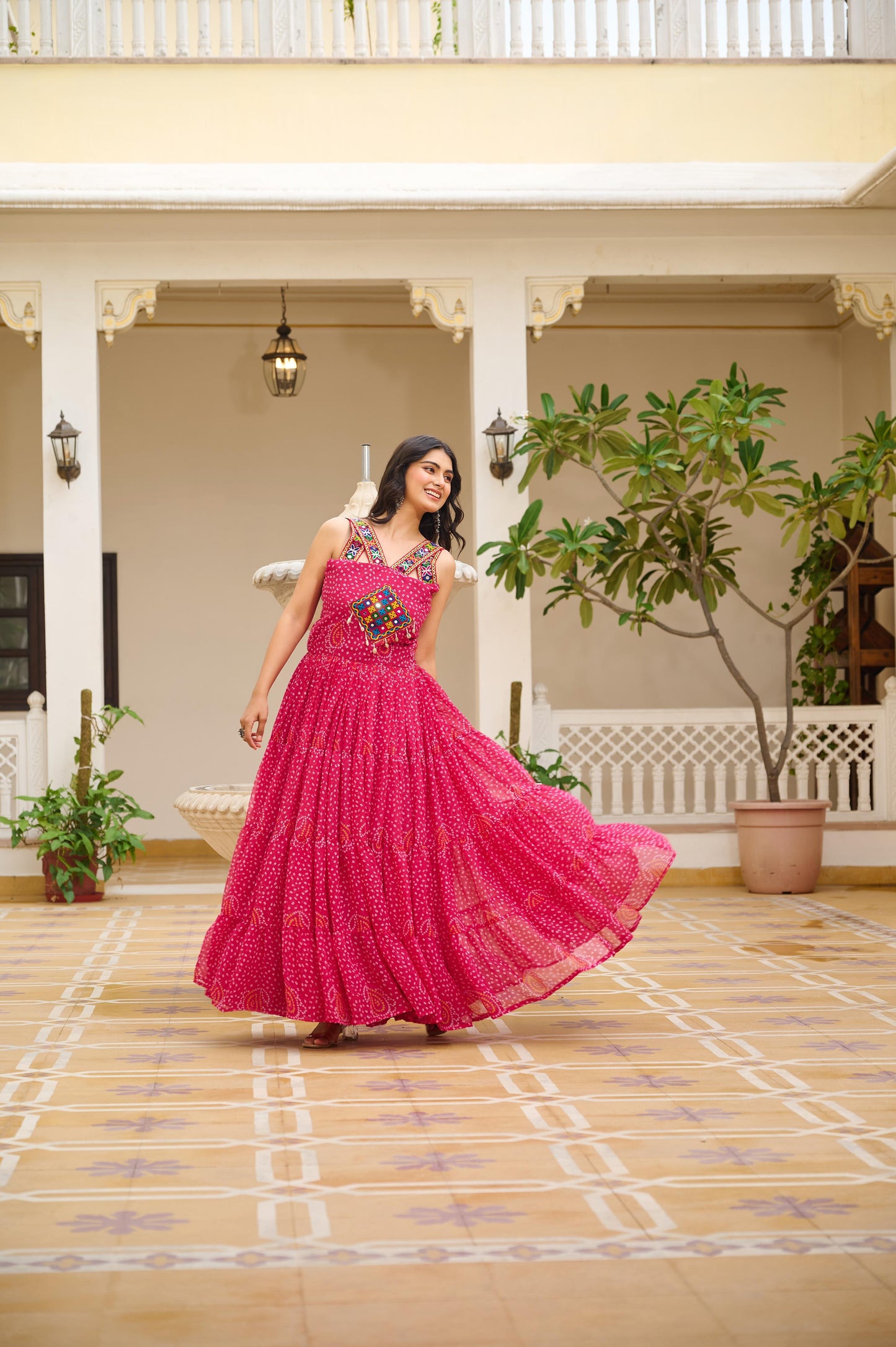 Navratri Special Gamthi Work Gown
